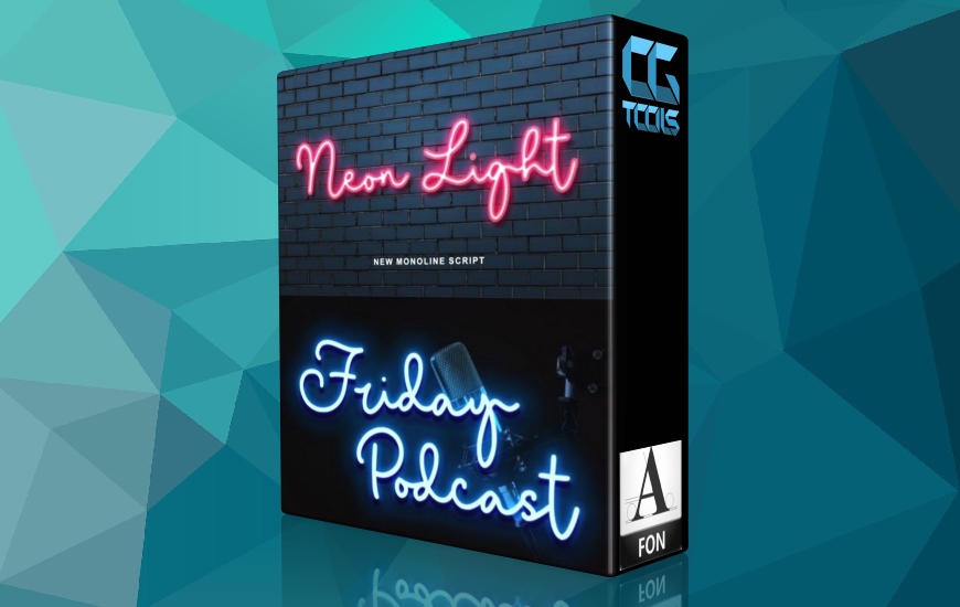 فونت Neon Light Script Font - Neon Light Script Font