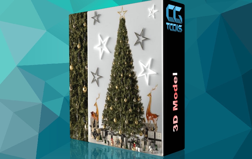 مدل سه بعدی درخت کریسمس برای  کرونا در تری دی مکس